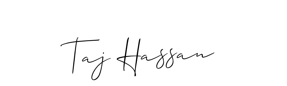 if you are searching for the best signature style for your name Taj Hassan. so please give up your signature search. here we have designed multiple signature styles  using Allison_Script. Taj Hassan signature style 2 images and pictures png