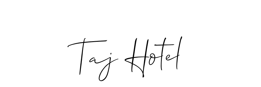 Create a beautiful signature design for name Taj Hotel. With this signature (Allison_Script) fonts, you can make a handwritten signature for free. Taj Hotel signature style 2 images and pictures png