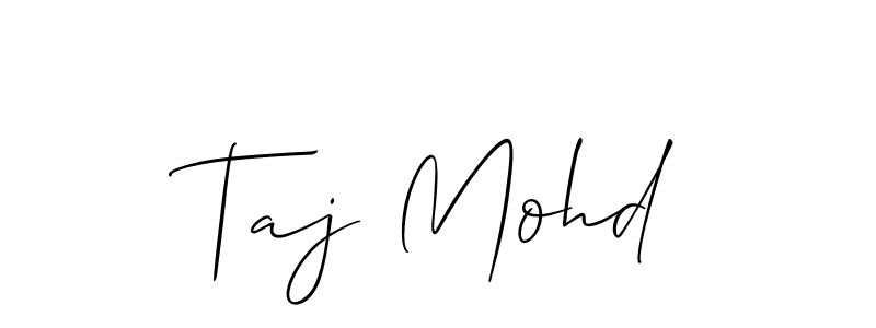 Create a beautiful signature design for name Taj Mohd. With this signature (Allison_Script) fonts, you can make a handwritten signature for free. Taj Mohd signature style 2 images and pictures png