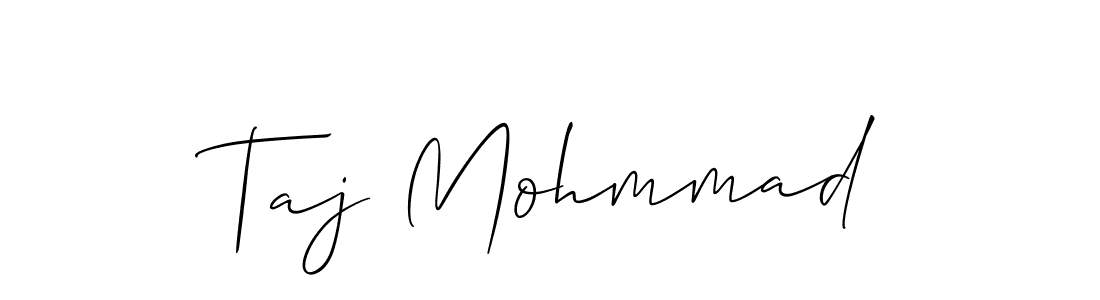 Taj Mohmmad stylish signature style. Best Handwritten Sign (Allison_Script) for my name. Handwritten Signature Collection Ideas for my name Taj Mohmmad. Taj Mohmmad signature style 2 images and pictures png