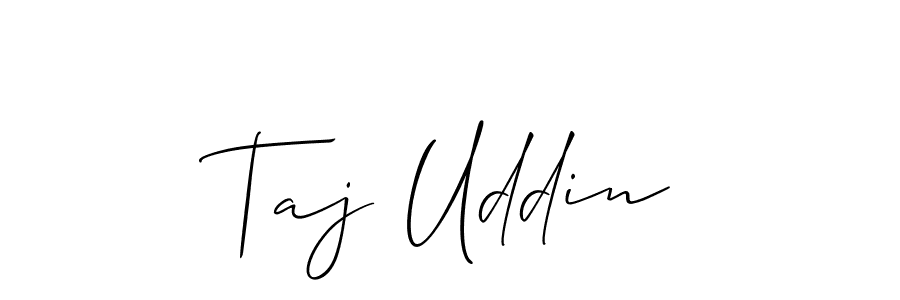 Make a beautiful signature design for name Taj Uddin. With this signature (Allison_Script) style, you can create a handwritten signature for free. Taj Uddin signature style 2 images and pictures png