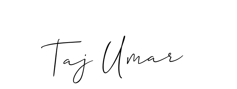 How to Draw Taj Umar signature style? Allison_Script is a latest design signature styles for name Taj Umar. Taj Umar signature style 2 images and pictures png