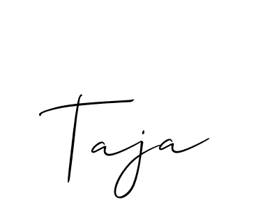 if you are searching for the best signature style for your name Taja. so please give up your signature search. here we have designed multiple signature styles  using Allison_Script. Taja signature style 2 images and pictures png