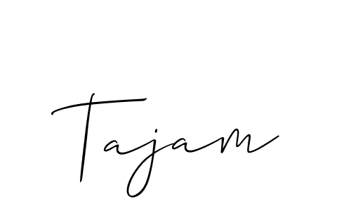 Use a signature maker to create a handwritten signature online. With this signature software, you can design (Allison_Script) your own signature for name Tajam. Tajam signature style 2 images and pictures png