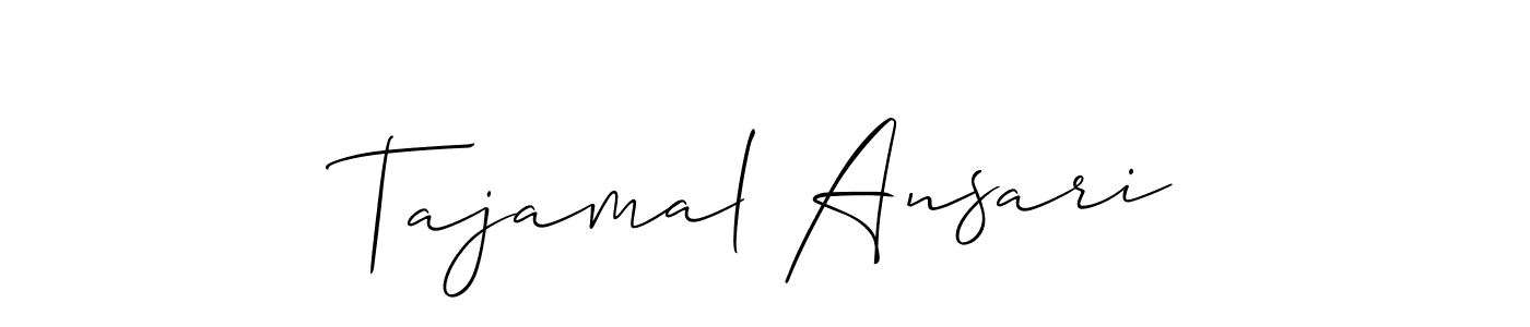 Make a short Tajamal Ansari signature style. Manage your documents anywhere anytime using Allison_Script. Create and add eSignatures, submit forms, share and send files easily. Tajamal Ansari signature style 2 images and pictures png