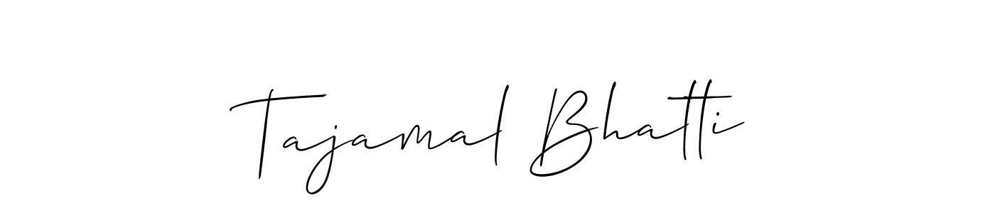 How to Draw Tajamal Bhatti signature style? Allison_Script is a latest design signature styles for name Tajamal Bhatti. Tajamal Bhatti signature style 2 images and pictures png