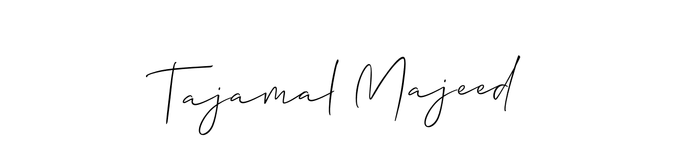 Make a short Tajamal Majeed signature style. Manage your documents anywhere anytime using Allison_Script. Create and add eSignatures, submit forms, share and send files easily. Tajamal Majeed signature style 2 images and pictures png