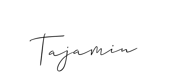 It looks lik you need a new signature style for name Tajamin. Design unique handwritten (Allison_Script) signature with our free signature maker in just a few clicks. Tajamin signature style 2 images and pictures png