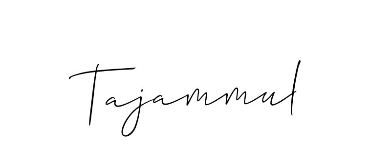 Also we have Tajammul name is the best signature style. Create professional handwritten signature collection using Allison_Script autograph style. Tajammul signature style 2 images and pictures png