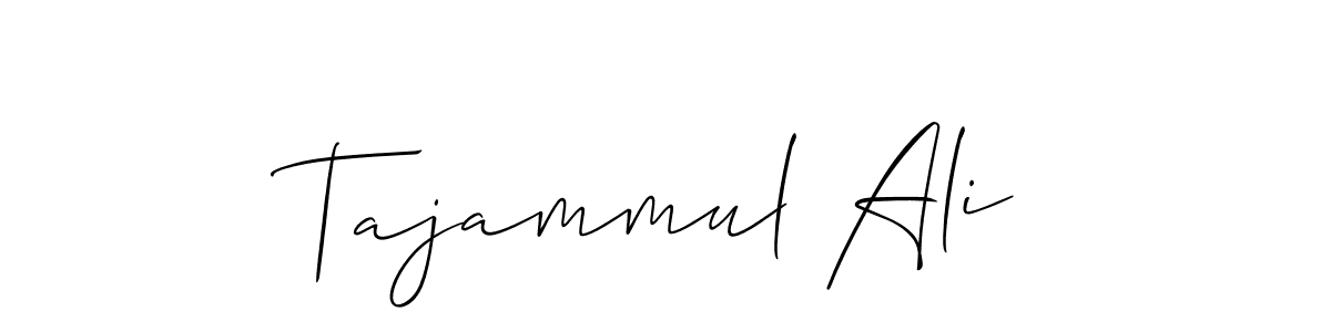 Also You can easily find your signature by using the search form. We will create Tajammul Ali name handwritten signature images for you free of cost using Allison_Script sign style. Tajammul Ali signature style 2 images and pictures png