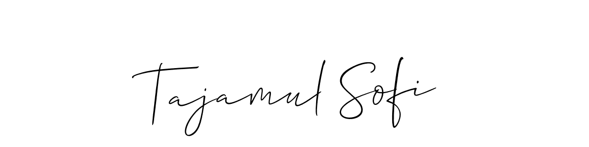 How to Draw Tajamul Sofi signature style? Allison_Script is a latest design signature styles for name Tajamul Sofi. Tajamul Sofi signature style 2 images and pictures png