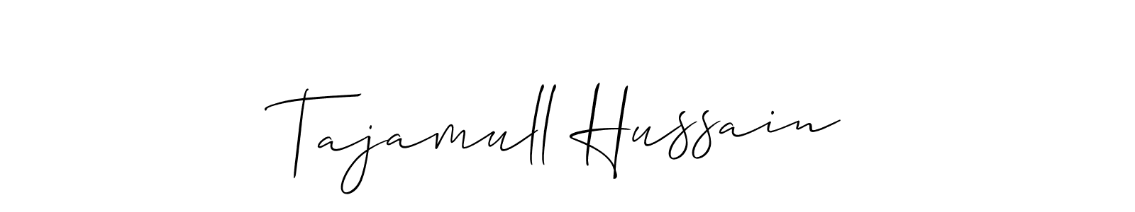 if you are searching for the best signature style for your name Tajamull Hussain. so please give up your signature search. here we have designed multiple signature styles  using Allison_Script. Tajamull Hussain signature style 2 images and pictures png