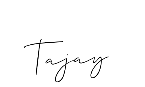 Use a signature maker to create a handwritten signature online. With this signature software, you can design (Allison_Script) your own signature for name Tajay. Tajay signature style 2 images and pictures png