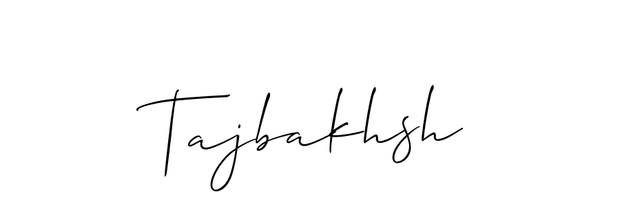How to make Tajbakhsh name signature. Use Allison_Script style for creating short signs online. This is the latest handwritten sign. Tajbakhsh signature style 2 images and pictures png
