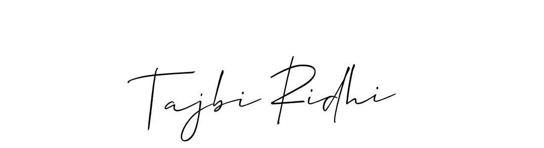 Check out images of Autograph of Tajbi Ridhi name. Actor Tajbi Ridhi Signature Style. Allison_Script is a professional sign style online. Tajbi Ridhi signature style 2 images and pictures png