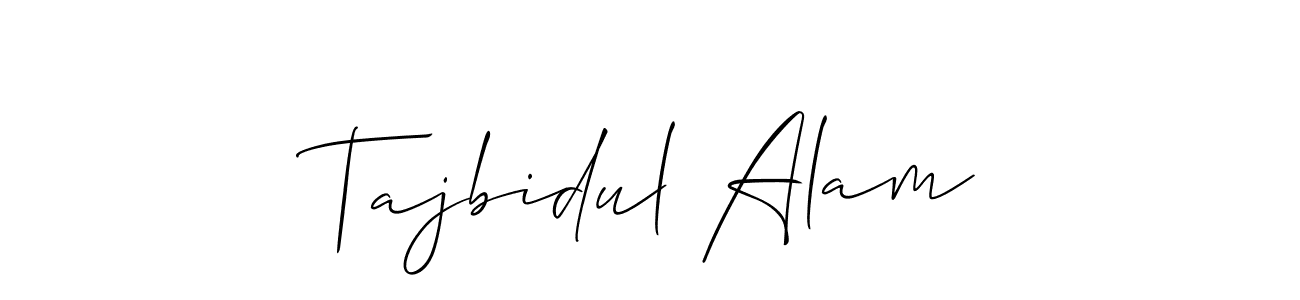 The best way (Allison_Script) to make a short signature is to pick only two or three words in your name. The name Tajbidul Alam include a total of six letters. For converting this name. Tajbidul Alam signature style 2 images and pictures png
