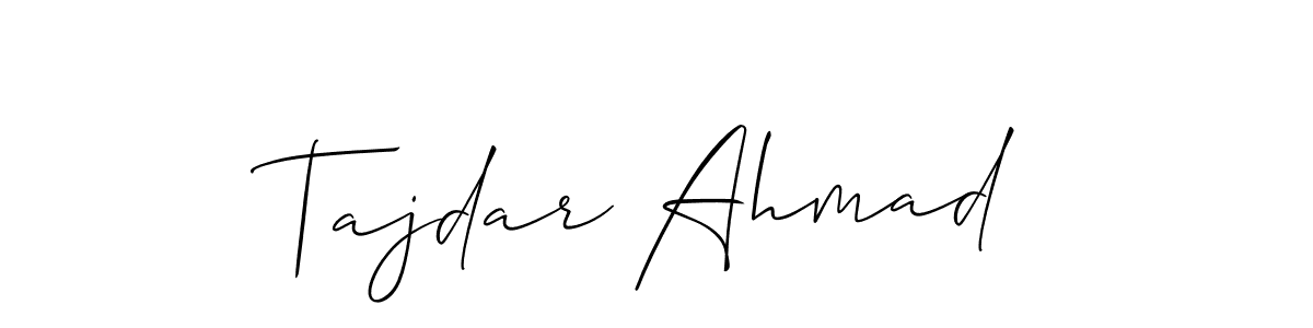 How to Draw Tajdar Ahmad signature style? Allison_Script is a latest design signature styles for name Tajdar Ahmad. Tajdar Ahmad signature style 2 images and pictures png