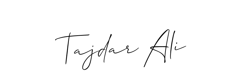 How to make Tajdar Ali name signature. Use Allison_Script style for creating short signs online. This is the latest handwritten sign. Tajdar Ali signature style 2 images and pictures png