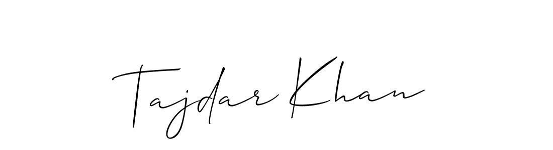 You should practise on your own different ways (Allison_Script) to write your name (Tajdar Khan) in signature. don't let someone else do it for you. Tajdar Khan signature style 2 images and pictures png