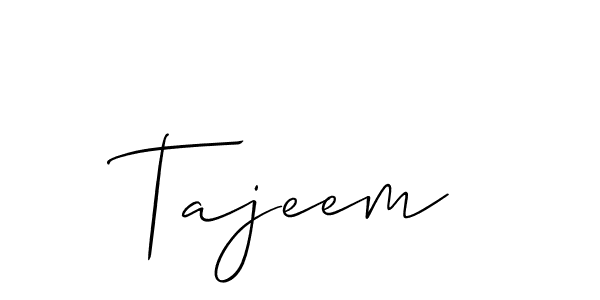 You should practise on your own different ways (Allison_Script) to write your name (Tajeem) in signature. don't let someone else do it for you. Tajeem signature style 2 images and pictures png