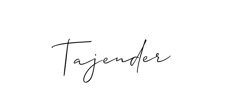 Create a beautiful signature design for name Tajender. With this signature (Allison_Script) fonts, you can make a handwritten signature for free. Tajender signature style 2 images and pictures png