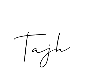 It looks lik you need a new signature style for name Tajh. Design unique handwritten (Allison_Script) signature with our free signature maker in just a few clicks. Tajh signature style 2 images and pictures png