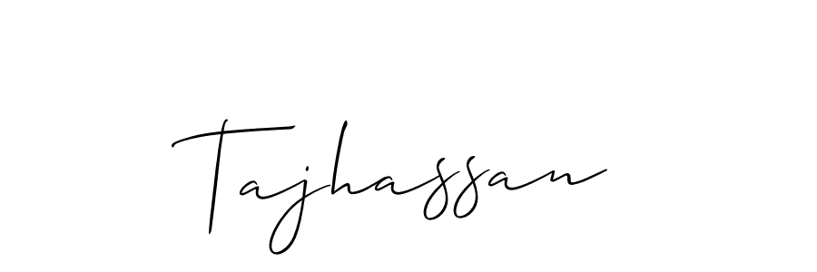 Design your own signature with our free online signature maker. With this signature software, you can create a handwritten (Allison_Script) signature for name Tajhassan. Tajhassan signature style 2 images and pictures png