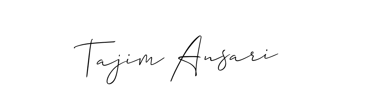 Make a beautiful signature design for name Tajim Ansari. With this signature (Allison_Script) style, you can create a handwritten signature for free. Tajim Ansari signature style 2 images and pictures png