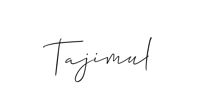 How to Draw Tajimul signature style? Allison_Script is a latest design signature styles for name Tajimul. Tajimul signature style 2 images and pictures png