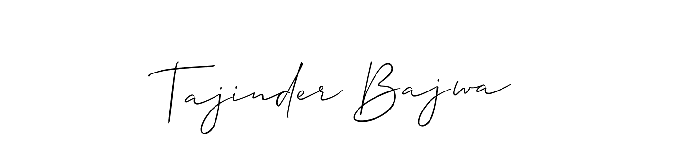 Make a beautiful signature design for name Tajinder Bajwa. With this signature (Allison_Script) style, you can create a handwritten signature for free. Tajinder Bajwa signature style 2 images and pictures png