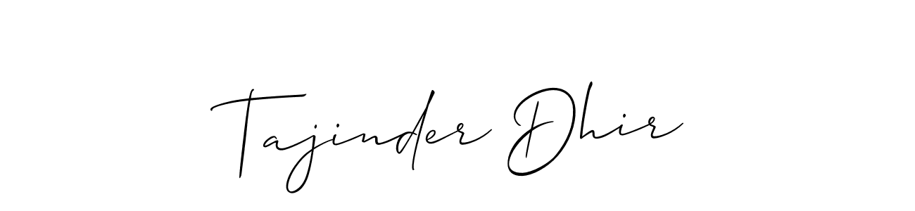 How to Draw Tajinder Dhir signature style? Allison_Script is a latest design signature styles for name Tajinder Dhir. Tajinder Dhir signature style 2 images and pictures png