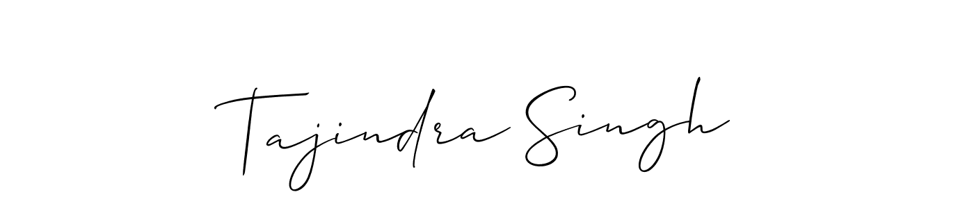 How to make Tajindra Singh name signature. Use Allison_Script style for creating short signs online. This is the latest handwritten sign. Tajindra Singh signature style 2 images and pictures png