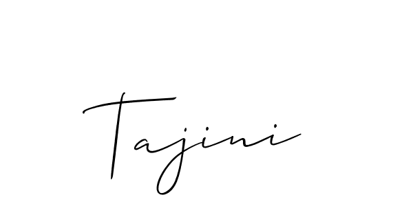 Also we have Tajini name is the best signature style. Create professional handwritten signature collection using Allison_Script autograph style. Tajini signature style 2 images and pictures png