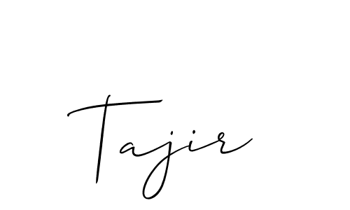 Create a beautiful signature design for name Tajir. With this signature (Allison_Script) fonts, you can make a handwritten signature for free. Tajir signature style 2 images and pictures png