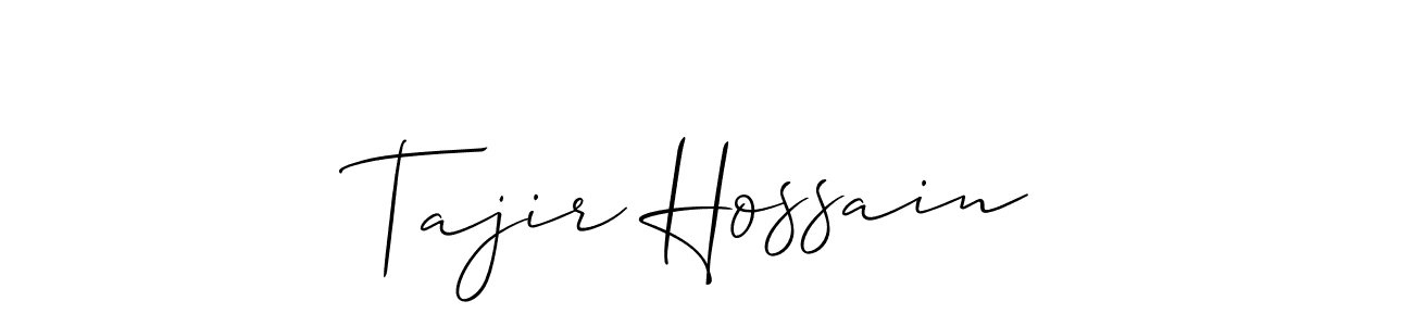 It looks lik you need a new signature style for name Tajir Hossain. Design unique handwritten (Allison_Script) signature with our free signature maker in just a few clicks. Tajir Hossain signature style 2 images and pictures png