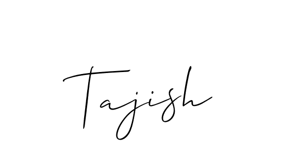 Create a beautiful signature design for name Tajish. With this signature (Allison_Script) fonts, you can make a handwritten signature for free. Tajish signature style 2 images and pictures png