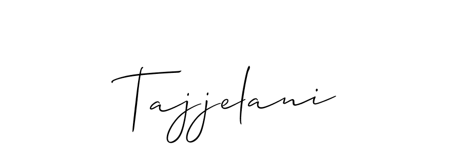 Create a beautiful signature design for name Tajjelani. With this signature (Allison_Script) fonts, you can make a handwritten signature for free. Tajjelani signature style 2 images and pictures png