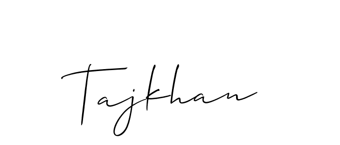 The best way (Allison_Script) to make a short signature is to pick only two or three words in your name. The name Tajkhan include a total of six letters. For converting this name. Tajkhan signature style 2 images and pictures png