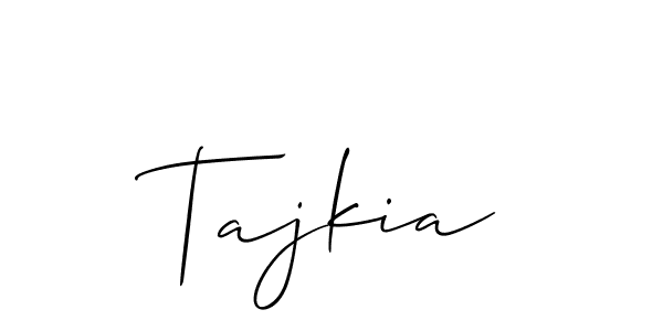 How to make Tajkia signature? Allison_Script is a professional autograph style. Create handwritten signature for Tajkia name. Tajkia signature style 2 images and pictures png