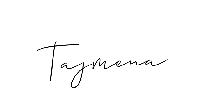 Design your own signature with our free online signature maker. With this signature software, you can create a handwritten (Allison_Script) signature for name Tajmena. Tajmena signature style 2 images and pictures png