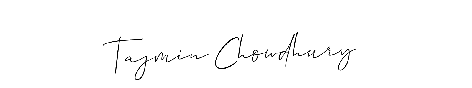 Tajmin Chowdhury stylish signature style. Best Handwritten Sign (Allison_Script) for my name. Handwritten Signature Collection Ideas for my name Tajmin Chowdhury. Tajmin Chowdhury signature style 2 images and pictures png