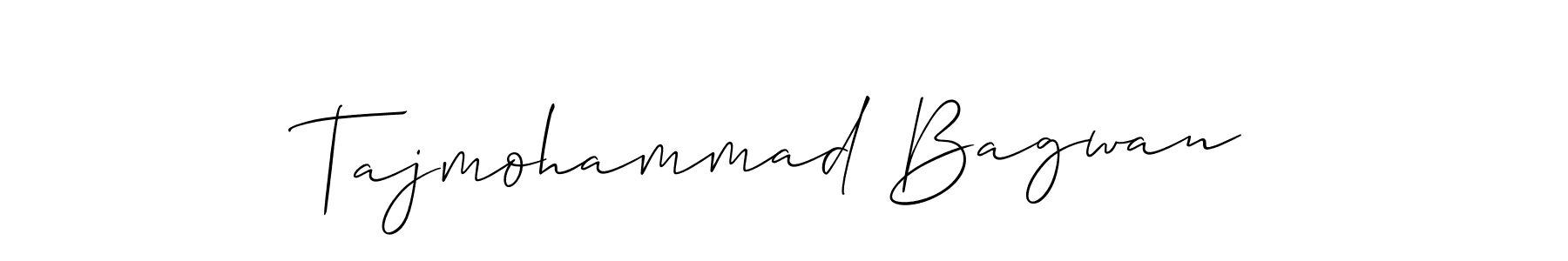 Also You can easily find your signature by using the search form. We will create Tajmohammad Bagwan name handwritten signature images for you free of cost using Allison_Script sign style. Tajmohammad Bagwan signature style 2 images and pictures png