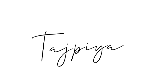 Design your own signature with our free online signature maker. With this signature software, you can create a handwritten (Allison_Script) signature for name Tajpiya. Tajpiya signature style 2 images and pictures png