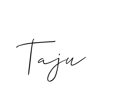 You should practise on your own different ways (Allison_Script) to write your name (Taju) in signature. don't let someone else do it for you. Taju signature style 2 images and pictures png