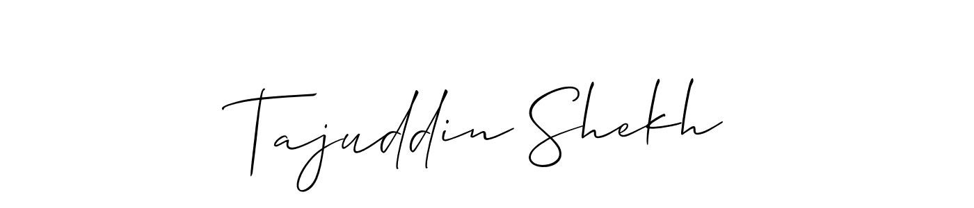 It looks lik you need a new signature style for name Tajuddin Shekh. Design unique handwritten (Allison_Script) signature with our free signature maker in just a few clicks. Tajuddin Shekh signature style 2 images and pictures png