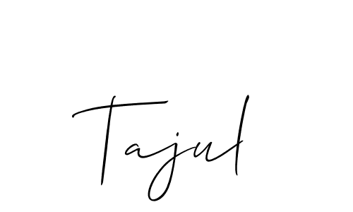 How to make Tajul signature? Allison_Script is a professional autograph style. Create handwritten signature for Tajul name. Tajul signature style 2 images and pictures png