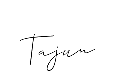 Make a short Tajun signature style. Manage your documents anywhere anytime using Allison_Script. Create and add eSignatures, submit forms, share and send files easily. Tajun signature style 2 images and pictures png