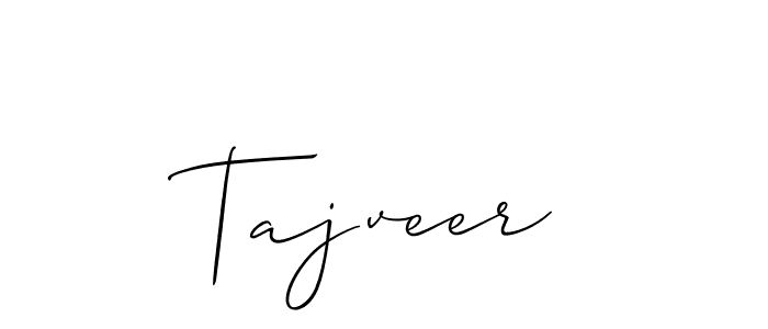 Create a beautiful signature design for name Tajveer. With this signature (Allison_Script) fonts, you can make a handwritten signature for free. Tajveer signature style 2 images and pictures png