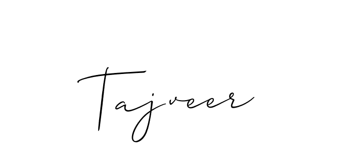 How to make Tajveer signature? Allison_Script is a professional autograph style. Create handwritten signature for Tajveer name. Tajveer signature style 2 images and pictures png