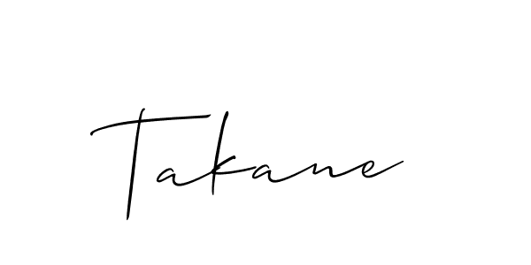 if you are searching for the best signature style for your name Takane. so please give up your signature search. here we have designed multiple signature styles  using Allison_Script. Takane signature style 2 images and pictures png